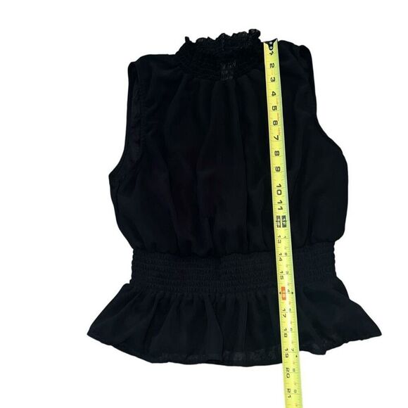 JAPNA Black Peplum Sleeveless Blouse Size L - Picture 8 of 8